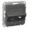 Schneider Electric Exxact moldura para tomada de dados Actassi/Keystone oblíqua antracite