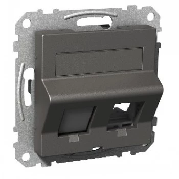 Schneider Electric Exxact moldura para tomada de dados Actassi/Keystone oblíqua antracite