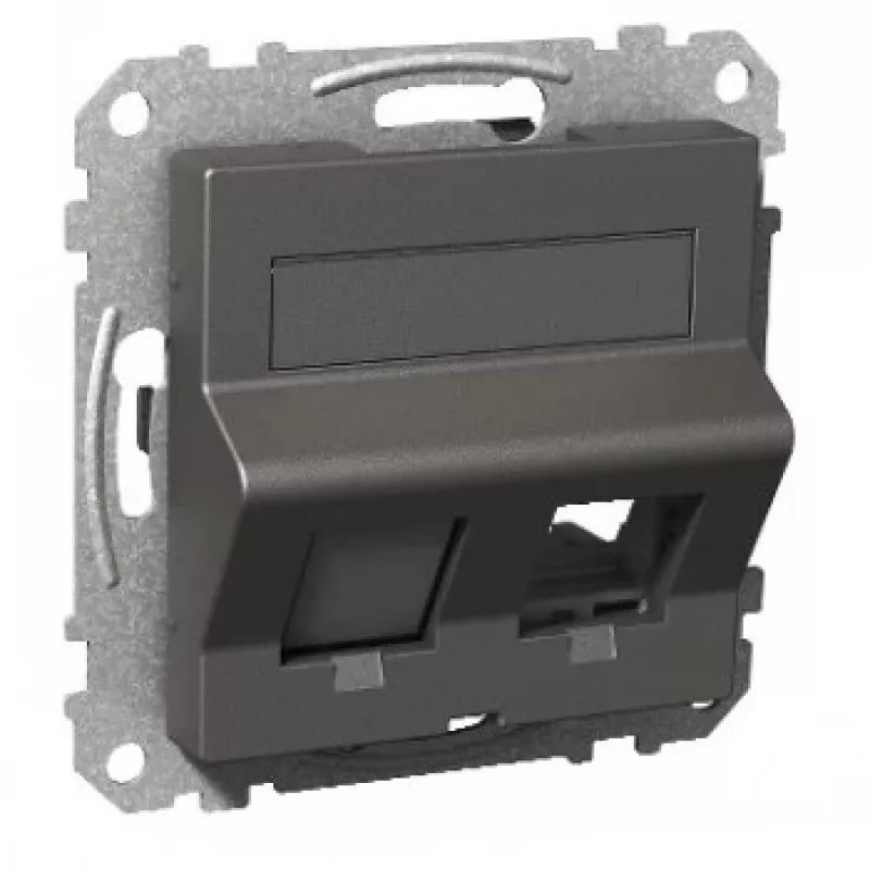 Schneider Electric Exxact moldura para tomada de dados Actassi/Keystone oblíqua antracite