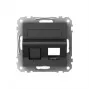 Schneider Electric Exxact moldura para tomada de dados Actassi/Keystone oblíqua antracite
