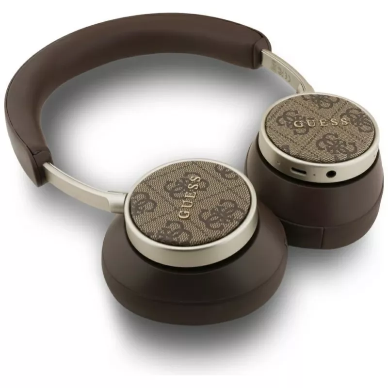 Guess Auscultadores Bluetooth On-Ear Sem Fios 4G Classic Logo - Castanho