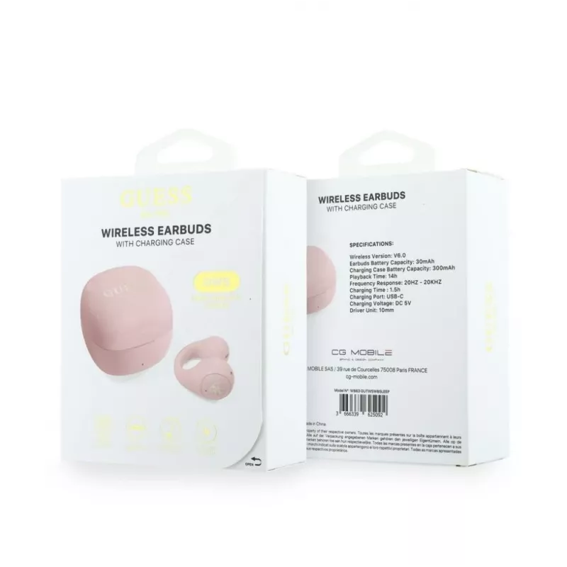 GUESS Auscultadores Sem Fios Open-Ear Mini Classic Rosa
