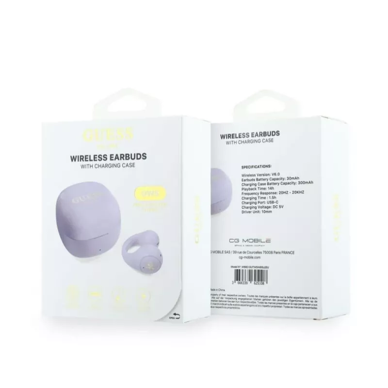 Guess Auscultadores Sem Fios Open-Ear Mini Classic Lilás