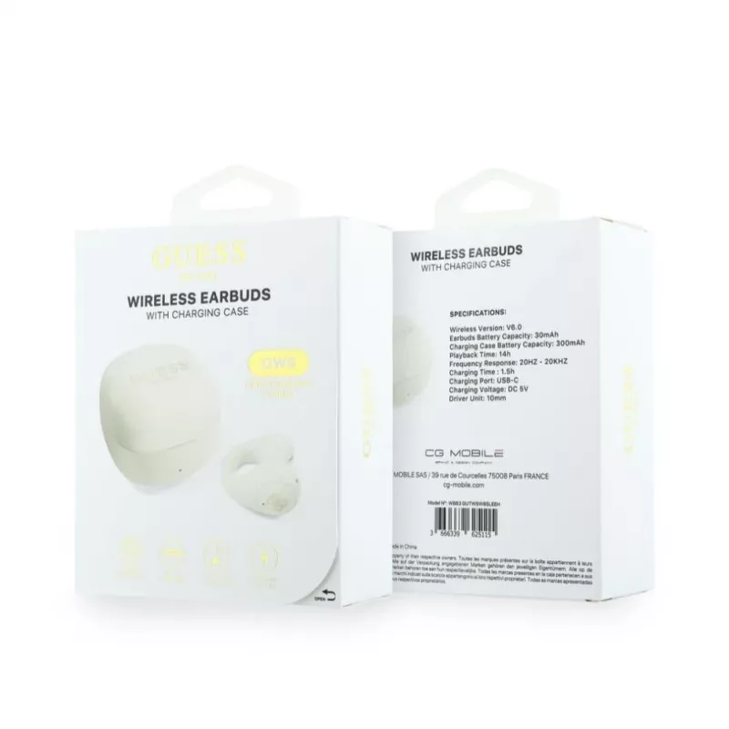 GUESS Auscultadores True Wireless Open-Ear Mini Classic - Branco