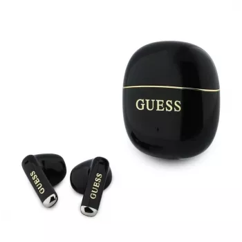 GUESS Auscultadores TWS Classic Glossy Gold Line Preto