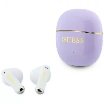 GUESS Auscultadores TWS Classic Glossy Gold Line - Lilás