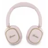 Guess Auscultadores Bluetooth Over-Ear ENC Rectangle Metal Script Rosa
