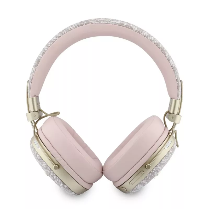 Guess Auscultadores Bluetooth Over-Ear ENC Metal 4G Script Logo Rosa