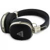 Guess Auscultadores Bluetooth Over-Ear com ENC, Logo Triangular Metálico Granulado, Preto