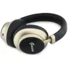 Guess GUE005456 Auscultadores Bluetooth Over-Ear com ENC, 4G Gold Script Metal, Preto