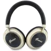 Guess GUE005456 Auscultadores Bluetooth Over-Ear com ENC, 4G Gold Script Metal, Preto