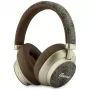 Guess GUE005457 Auscultadores Bluetooth Over-Ear com ENC, Castanho, Design Gold Script Metal