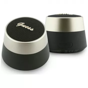GUESS Altifalante Bluetooth 5W Script MetalLogo Preto
