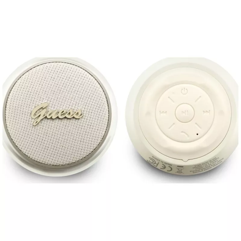 GUESS Altifalante Bluetooth 5W Script MetalLogo Dourado