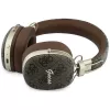Guess GUE005462 Auscultadores Bluetooth Over-Ear com ENC, Design Metálico, 4G Script Logo, Castanho