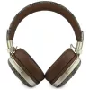 Guess GUE005462 Auscultadores Bluetooth Over-Ear com ENC, Design Metálico, 4G Script Logo, Castanho