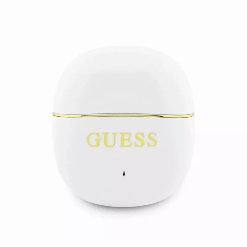 GUESS Auscultadores TWS Classic Glossy Gold Line Branco