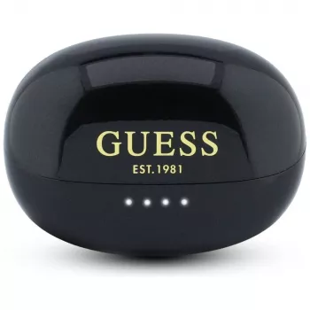 Guess Auscultadores Bluetooth Estéreo Open-Wearable com Acabamento Metálico, Peças Eletrogalvanizadas e Logo Clássico Preto