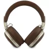 Guess GUE005460 Auscultadores Bluetooth On-Ear com ENC, Castanho, Logo Triangular Metálico Granulado