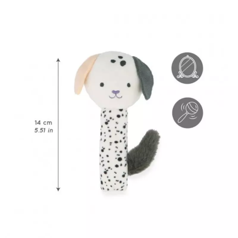 Kaloo Brinquedo de Chocalho Macio Estimulante com Espelho Seguro - Cachorro