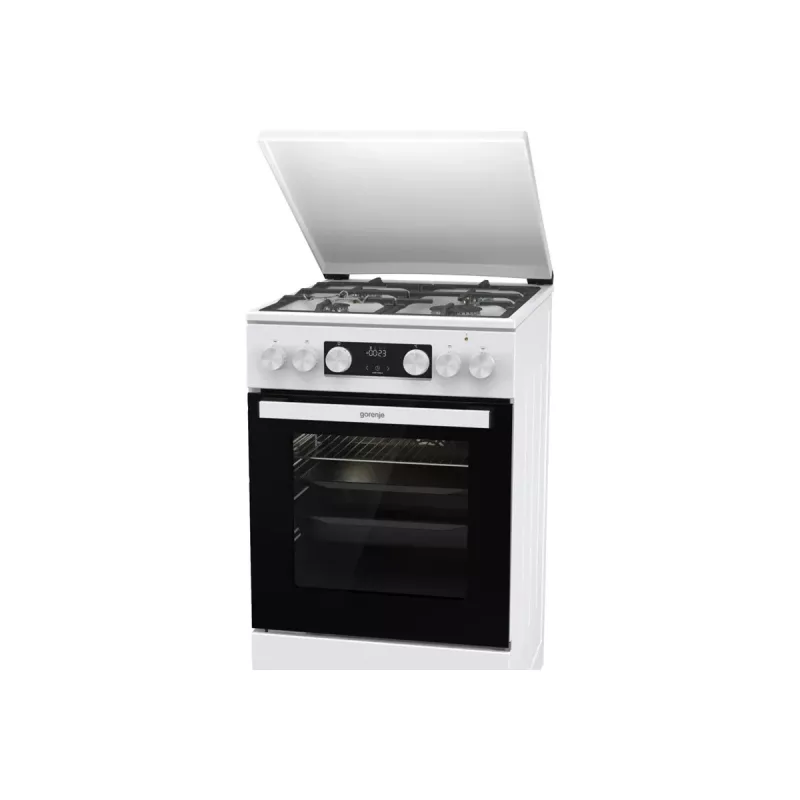 Gorenje GK5C42WF-B Fogão Independente Gás-Elétrico, Branco, 50 cm, 70 L