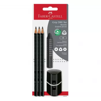 Faber-Castell Grip 2001 Conjunto de Lápis de Grafite B Preto 1 conjunto