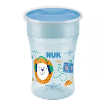 Copo de treino NUK Magic Cup 230ml azul com rebordo para beber 360°