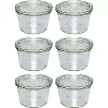 Frasco de conserva WECK 370ml conjunto com 6 unid.