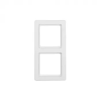 Moldura de 2 módulos Berker Q.1 branco polar Velvet