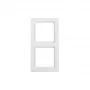 Moldura de 2 módulos Berker Q.1 branco polar Velvet