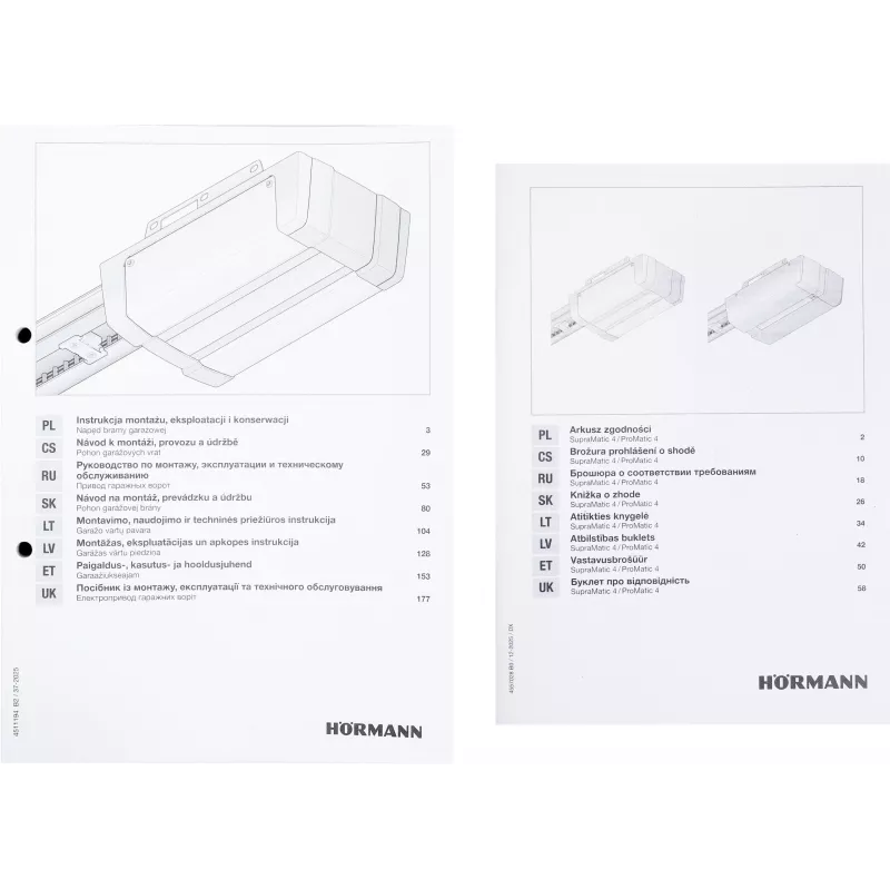 Automatismo de porta de garagem Hörmann Supramatic E4 868MHz BiSecure