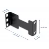 Conjunto de montagem adaptador de extensão de profundidade para rack de servidor Delock para prolongar a profundidade de instalação até 10 cm 1U preto