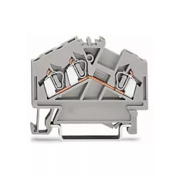 Borne de passagem de 3 condutores WAGO 280-641, 2,5 mm, cinzento
