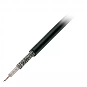 Cabo coaxial EFB Elektronik RG174 U, 50 Ohm, preto, 100m