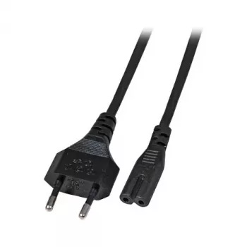Cabo de alimentação EFB Elektronik, ficha Euro para C7 180 graus, 2 m, preto
