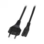 EFB Elektronik cabo de alimentação, ficha Euro para C7 180 graus, 2 m, preto