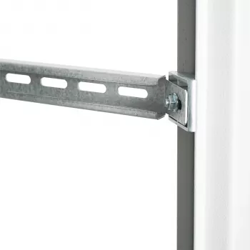 Calha de perfil C EFB Elektronik para gestão de cabos, profundidade 800 mm, aço galvanizado a fogo, prateado