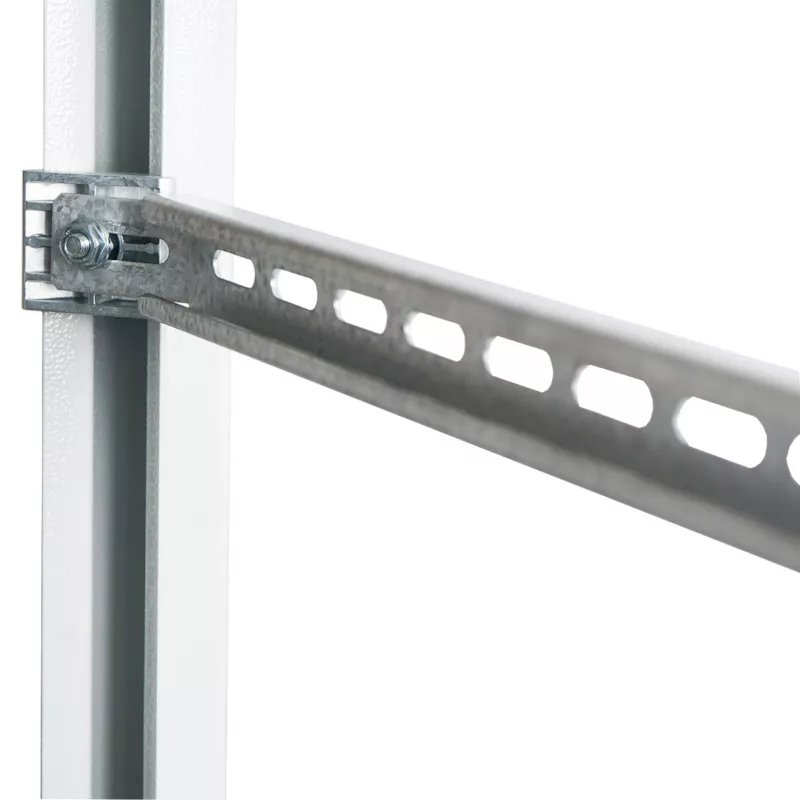 Calha de perfil C EFB Elektronik para gestão de cabos, profundidade 800 mm, aço galvanizado a fogo, prateado