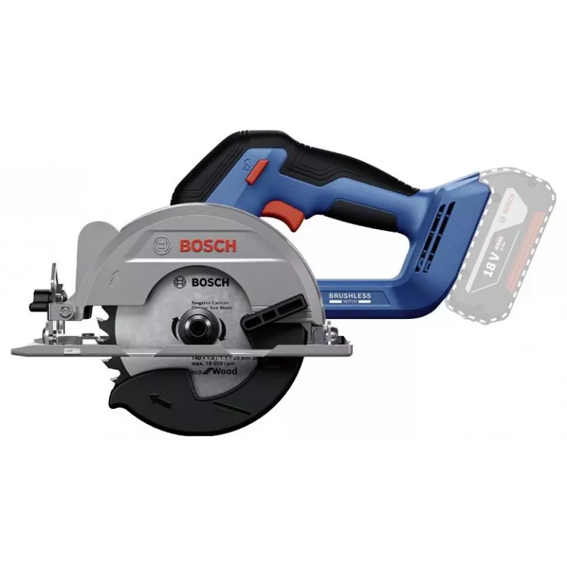 Serra circular manual a bateria BOSCH Professional GKS 18V-51 Solo, 18V, azul/preto, lâmina Ø 140 mm, sem bateria e carregador, em L-BOXX