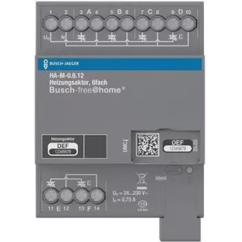 Atuador de aquecimento ABB BJ 6 vias 230V HA-M-0.6.12REG BJE para Busch-free@home