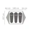 Tenda Salewa Latitude III 3 Pessoas - Cactus/Cinzento