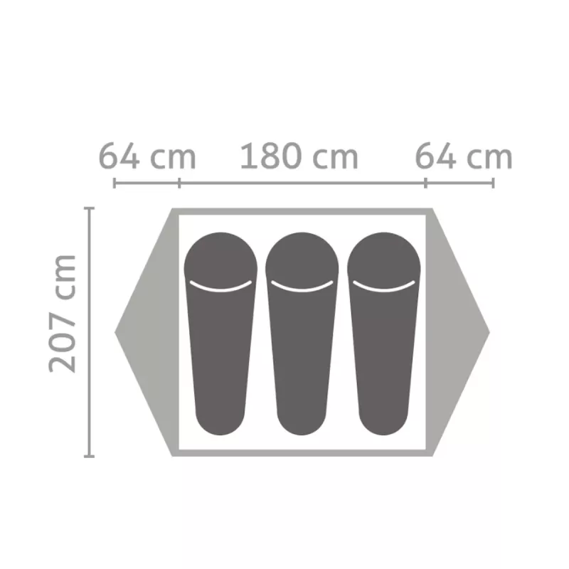 Tenda Salewa Latitude III 3 Pessoas - Cactus/Cinzento
