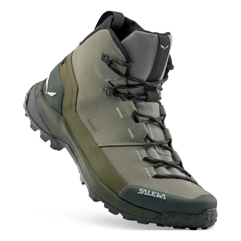 Botas de trekking Salewa Puez Leather Mid PTX - Shadow/Dark Olive, EU 46.5