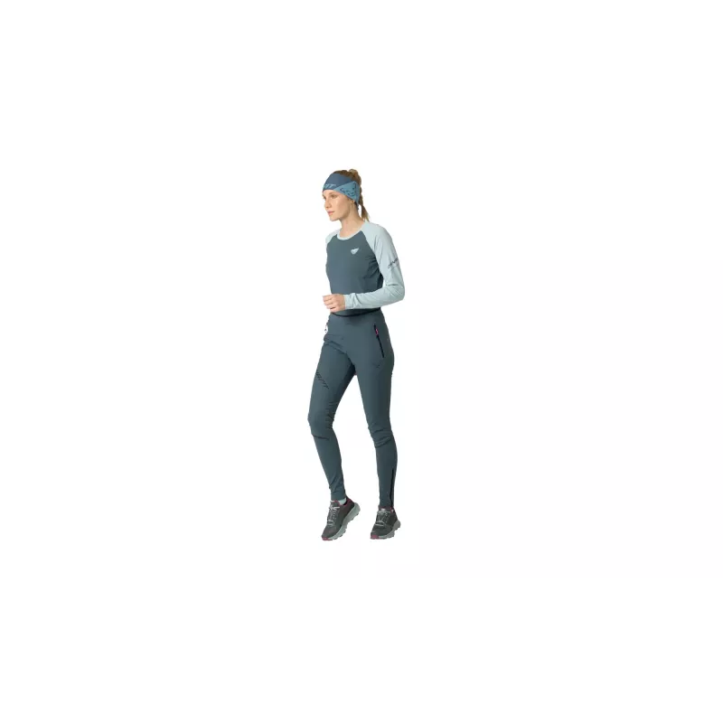 Calças de corrida híbridas SALEWA Dynafit Alpine para mulher - Cinder, tamanho XS