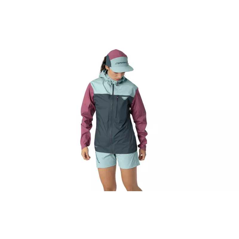 Casaco SALEWA Dynafit Traverse 3L para mulher - Cinder/Cloud Blue, XS