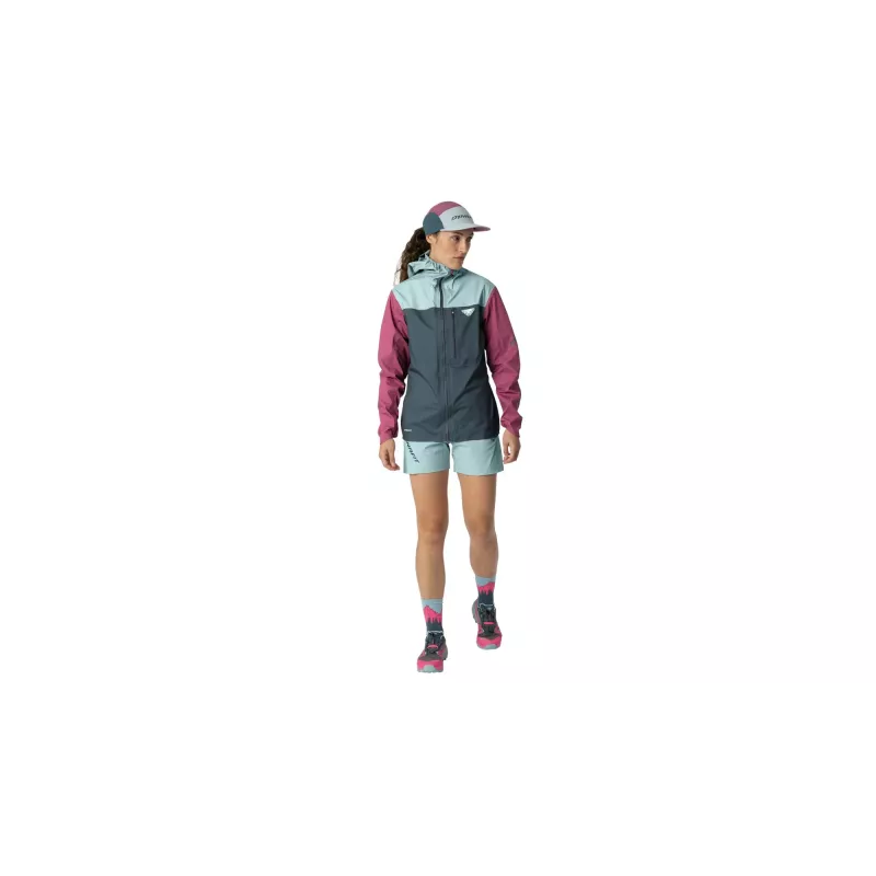 Casaco SALEWA Dynafit Traverse 3L para mulher - Cinder/Cloud Blue, XS