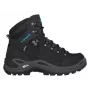 Botas de caminhada LOWA Renegade GTX Mid Ws - para mulher - Black/Turquoise