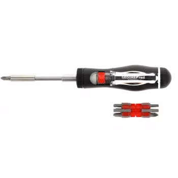 Chave de fendas com catraca GEDORE Red 13in1, 1/4 polegadas (preto/vermelho, com 13 bits)