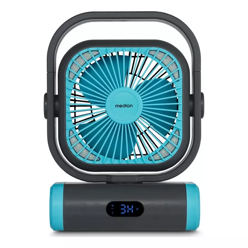 Ventilador de campismo MEDION LIFE E10 TF (MD 12065) cinzento/azul
