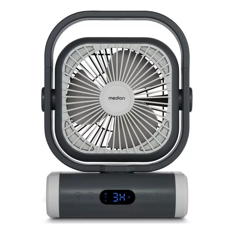 Ventilador de campismo MEDION LIFE E10 TF (MD 12065) cinzento/branco